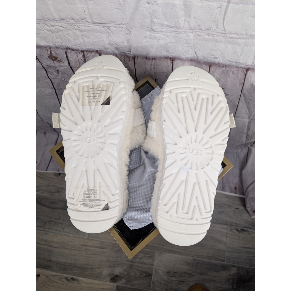 UGG Fluffita Slippers - Women's -White- Size 10 - Picture 7 of 13